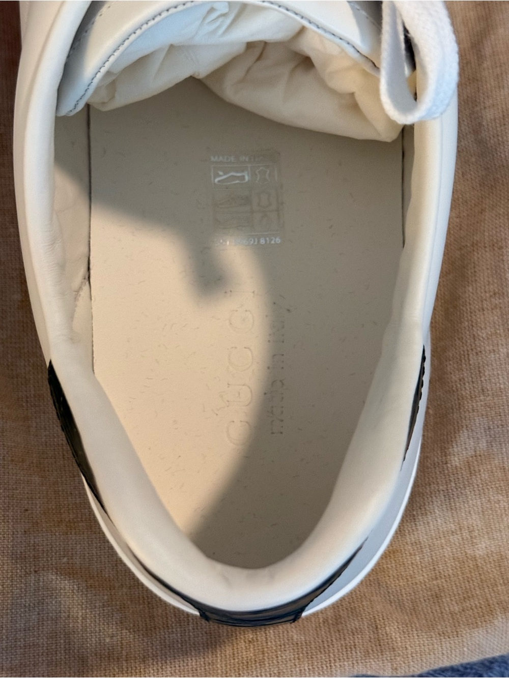 Gucci mens ace sneakers size 14 worn once for 20 minutes for a photo shoot mint - Picture 6 of 12